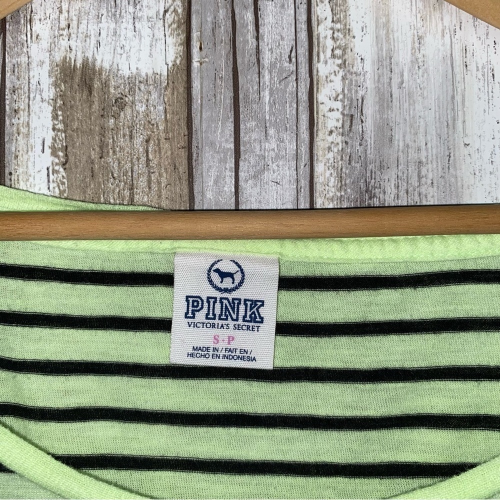 Victoria's Secret Green Striped Long Sleeve - Picture 6 of 8